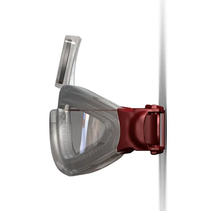 CAD render of the side mounting clip on the diving mask